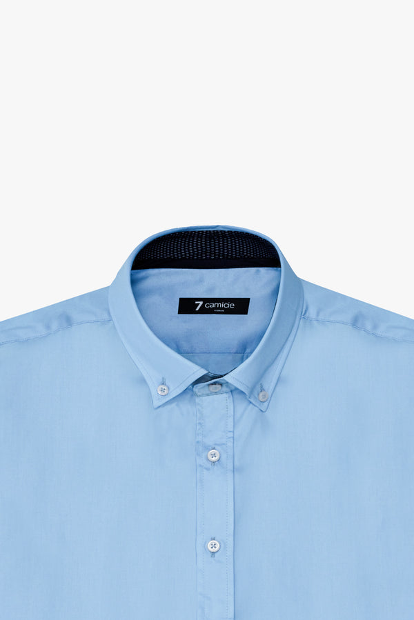 Leonardo Sport Satin Man Shirt Light Blue