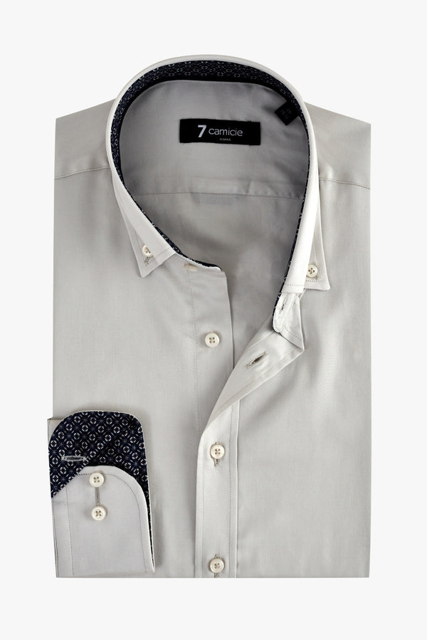 Camisa Hombre Leonardo Sport Satin Gris