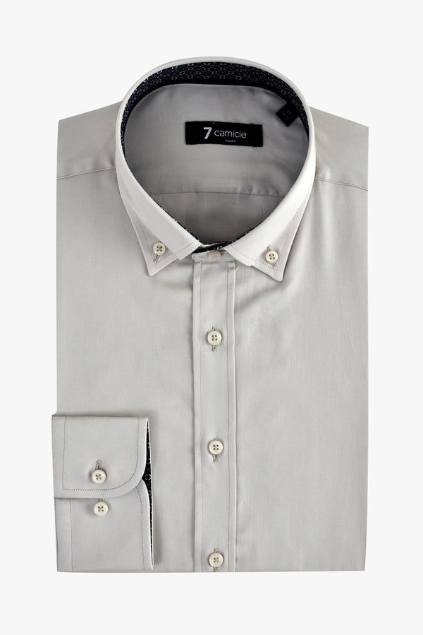 Chemise Homme Leonardo Sport Satin Gris