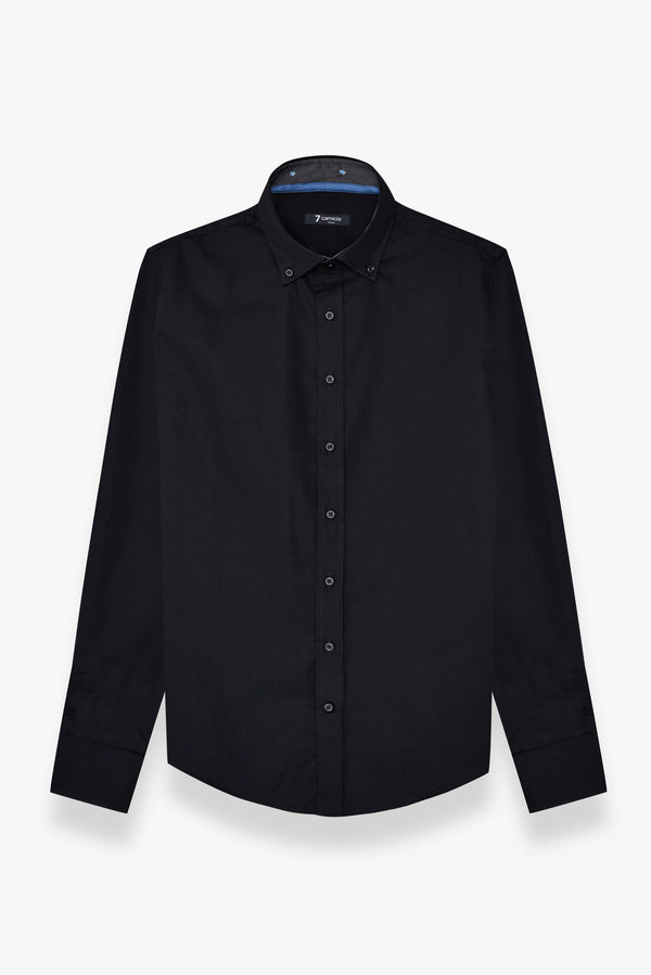 Leonardo Sport Satin Man Shirt Black