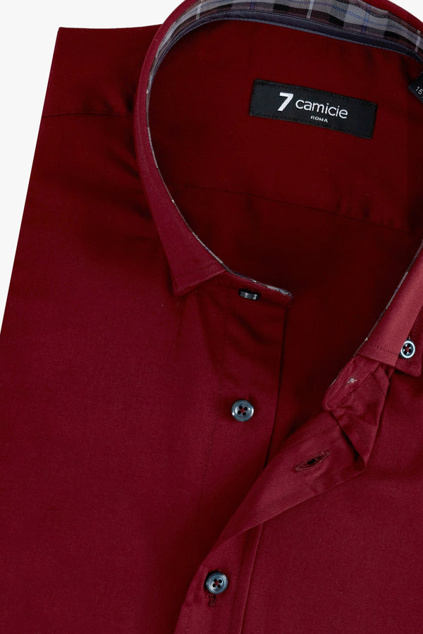 Camicia Uomo Leonardo Sport Satin Rosso