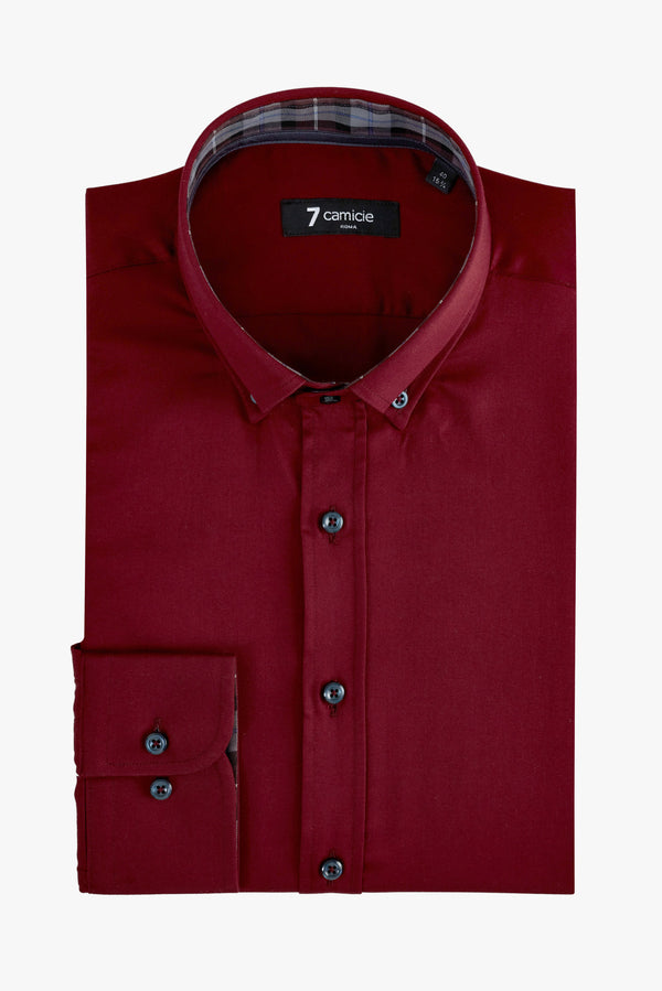 Camicia Uomo Leonardo Sport Satin Rosso