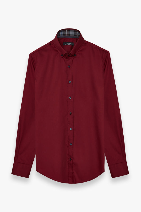 Camicia Uomo Leonardo Sport Satin Rosso