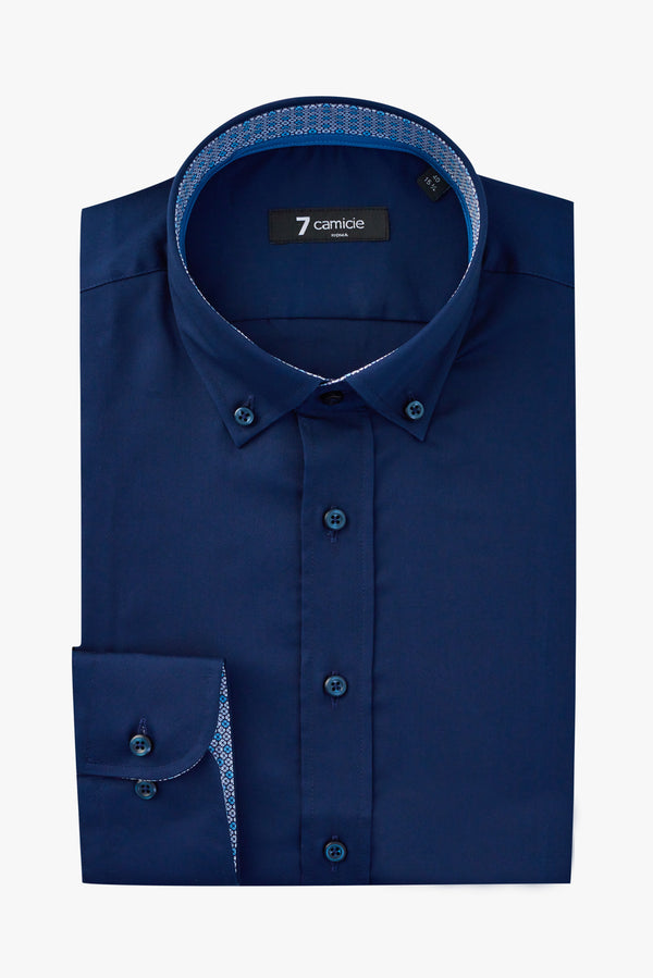 Leonardo Sport Satin Man Shirt Blue