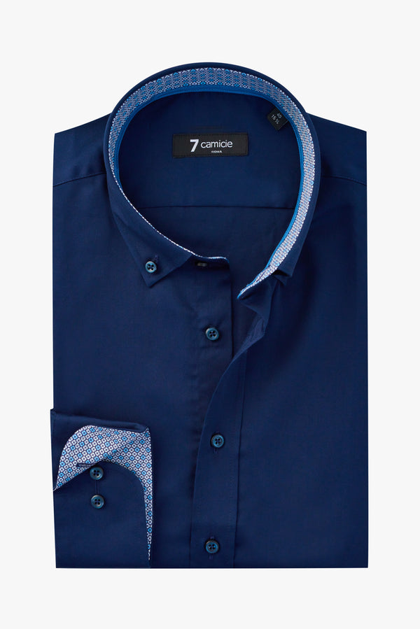 Camisa Hombre Leonardo Sport Satin Azul