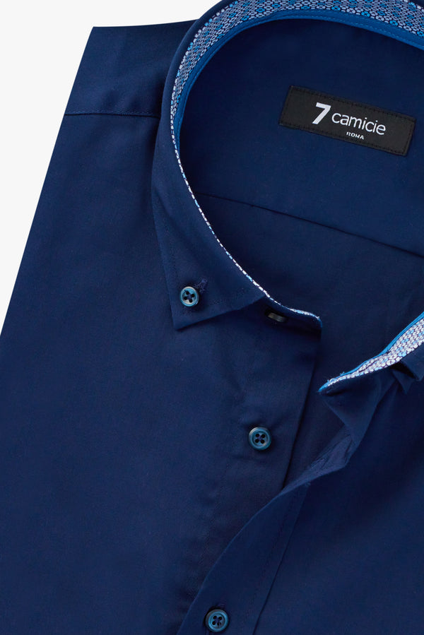 Leonardo Sport Satin Man Shirt Blue