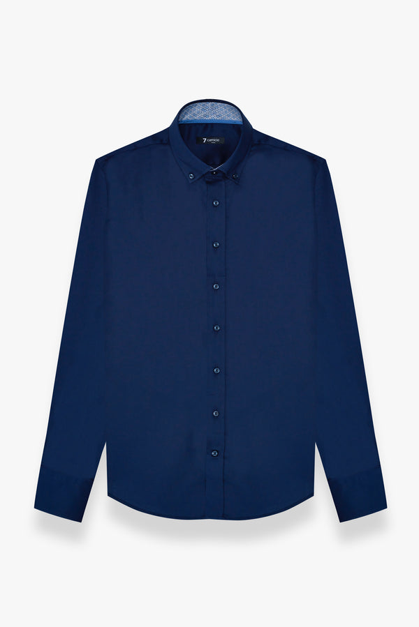 Leonardo Sport Satin Man Shirt Blue