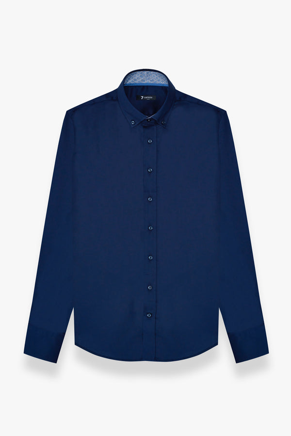 Leonardo Sport Satin Man Shirt Blue