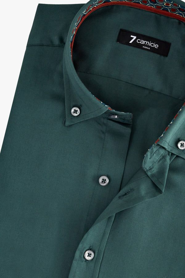 Camicia Uomo Leonardo Sport Satin Verde