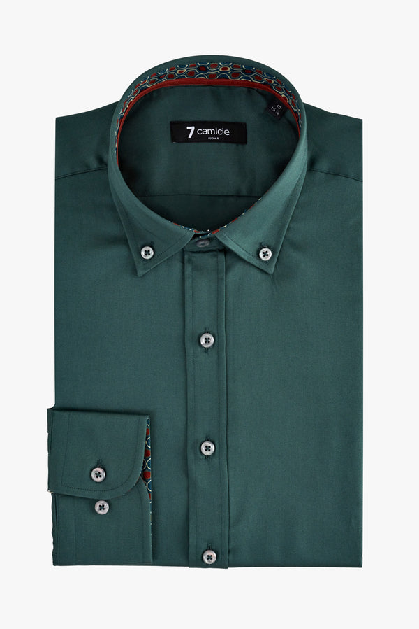Leonardo Sport Herren Hemd Satin Grun