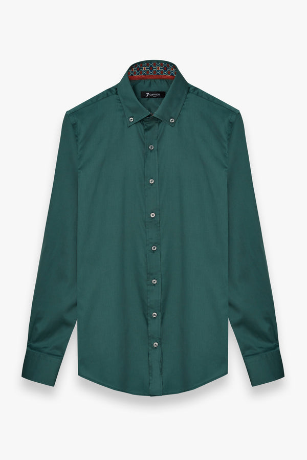 Camicia Uomo Leonardo Sport Satin Verde