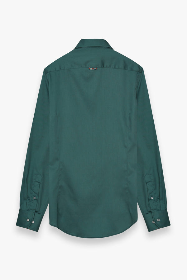 Camicia Uomo Leonardo Sport Satin Verde