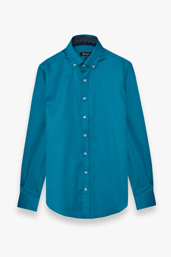Leonardo Sport Herren Hemd Satin Grun