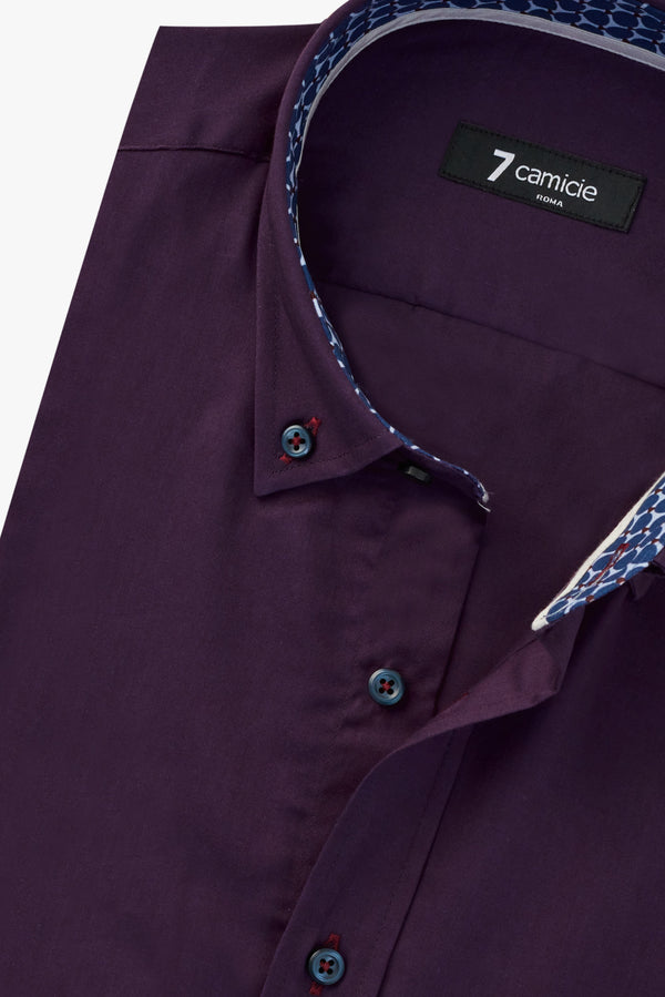 Leonardo Sport Satin Man Shirt Purple