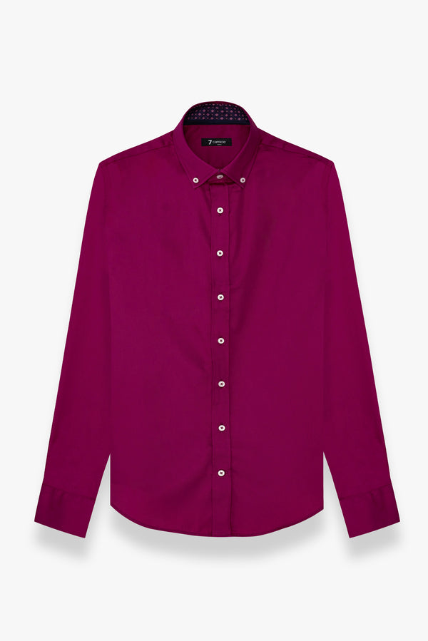Camicia Uomo Leonardo Sport Satin Viola