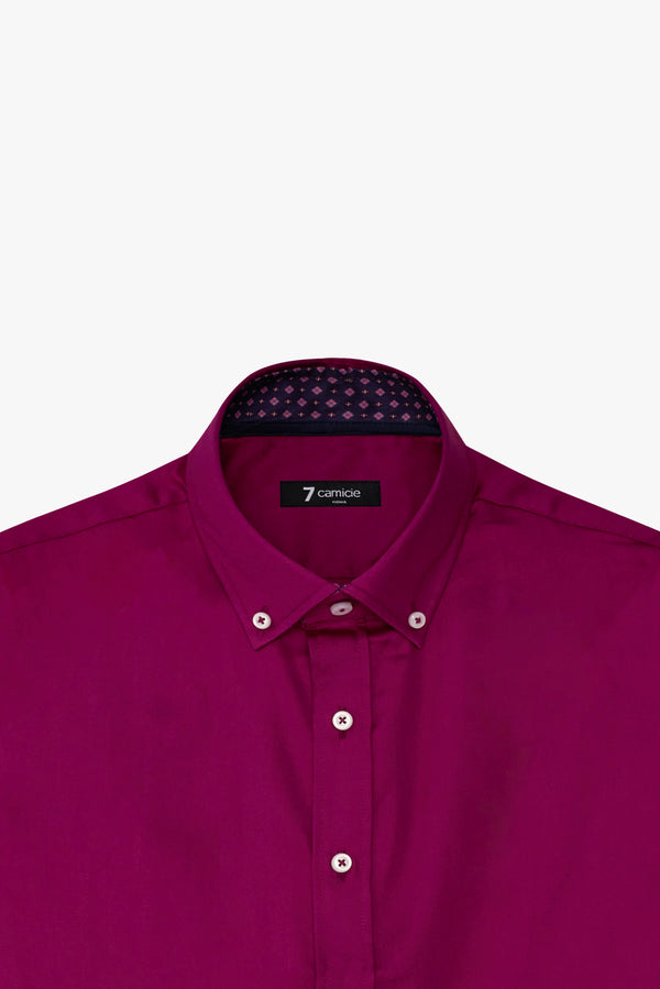 Camicia Uomo Leonardo Sport Satin Viola