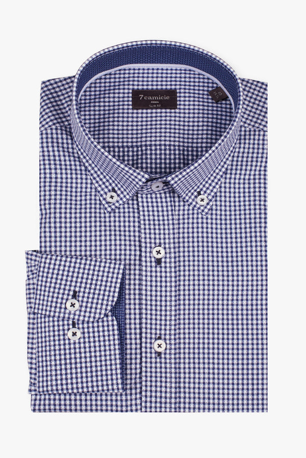 Leonardo Sport Cotton Man Shirt Blue White