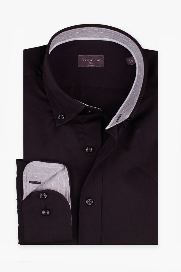 Leonardo Sport Herren Hemd Satin Schwarz