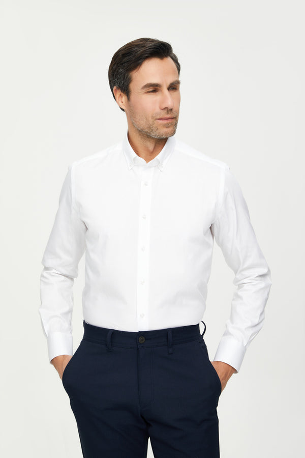 Chemise Homme Leonardo Coton Blanc