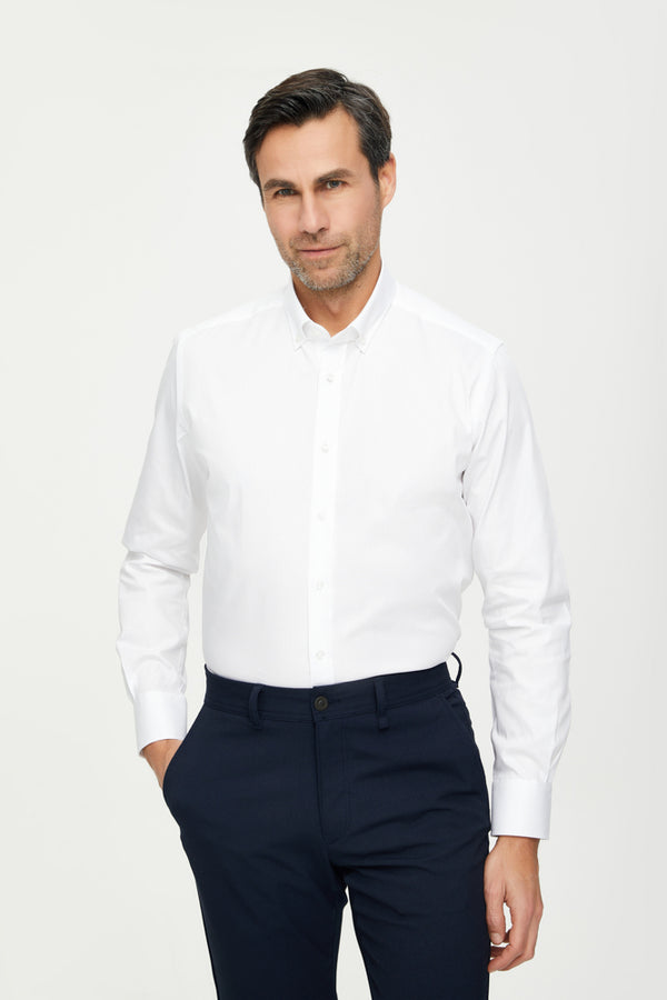 Chemise Homme Leonardo Coton Blanc
