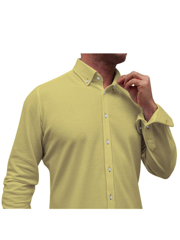 Leonardo Essential Cotton Man Shirt Yellow