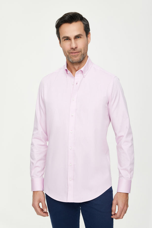 Camicia Uomo Leonardo Cotone Rosa