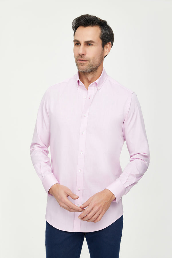 Chemise Homme Leonardo Coton Rose