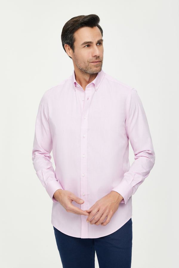 Leonardo Essential Cotton Man Shirt Pink