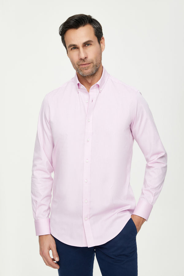 Leonardo Essential Cotton Man Shirt Pink