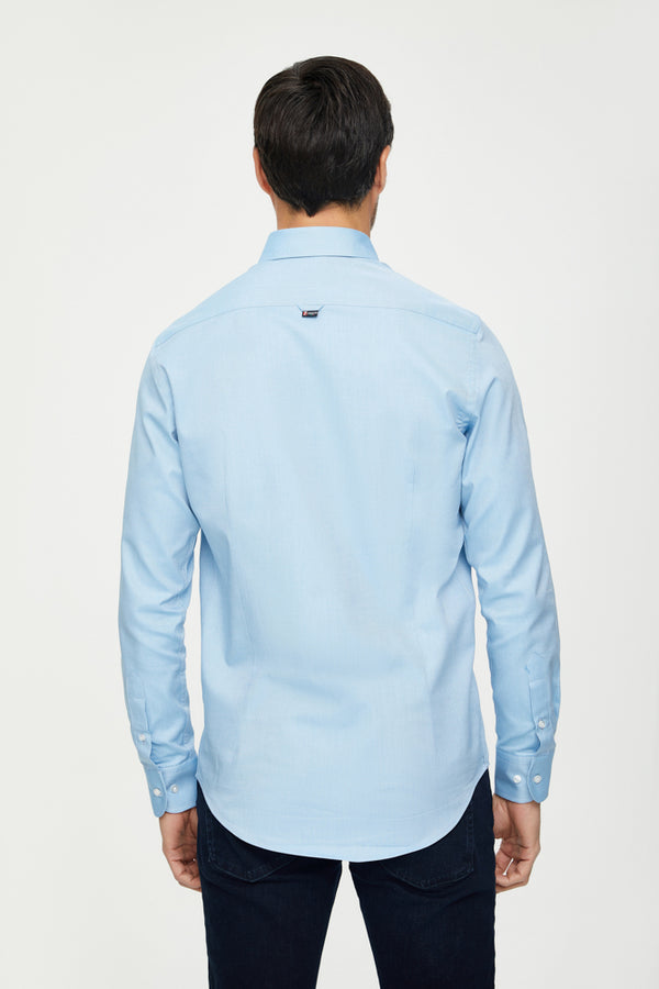 Leonardo Essentials Cotton Man Shirt Light Blue