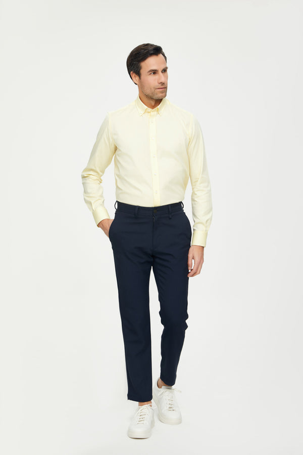 Chemise Homme Leonardo Coton Jaune