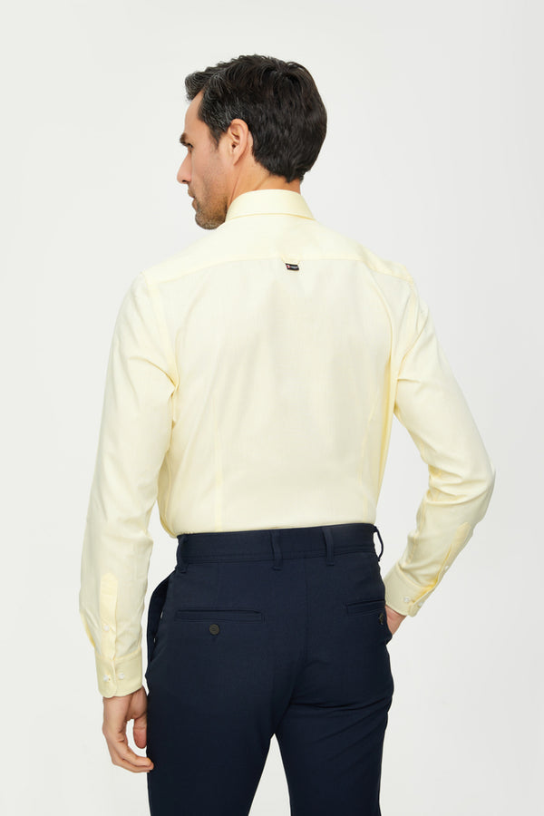 Chemise Homme Leonardo Coton Jaune