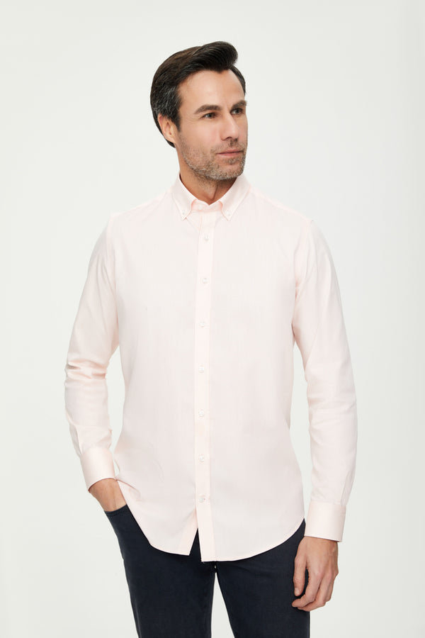 Leonardo Essential Cotton Man Shirt Orange