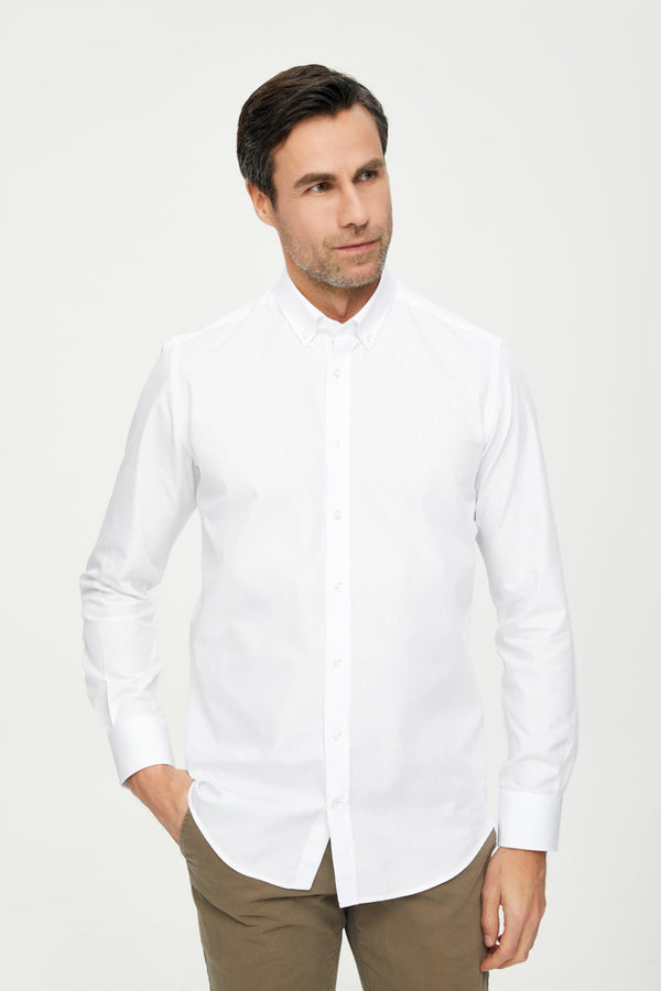 Leonardo Essentials Cotton Man Shirt White