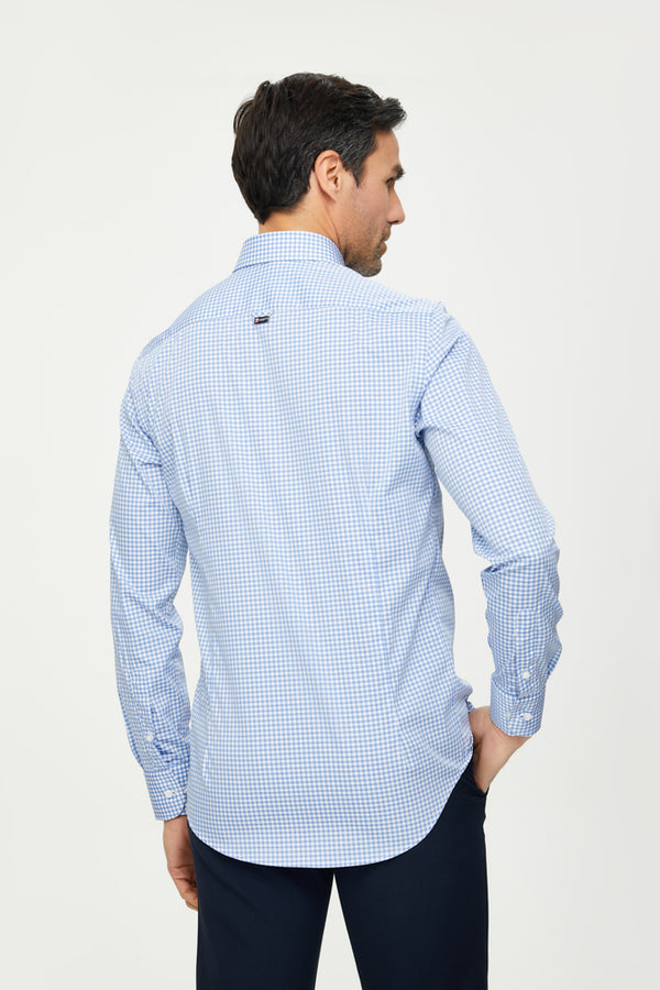 Chemise Homme Leonardo Coton Bleu clair Bleu