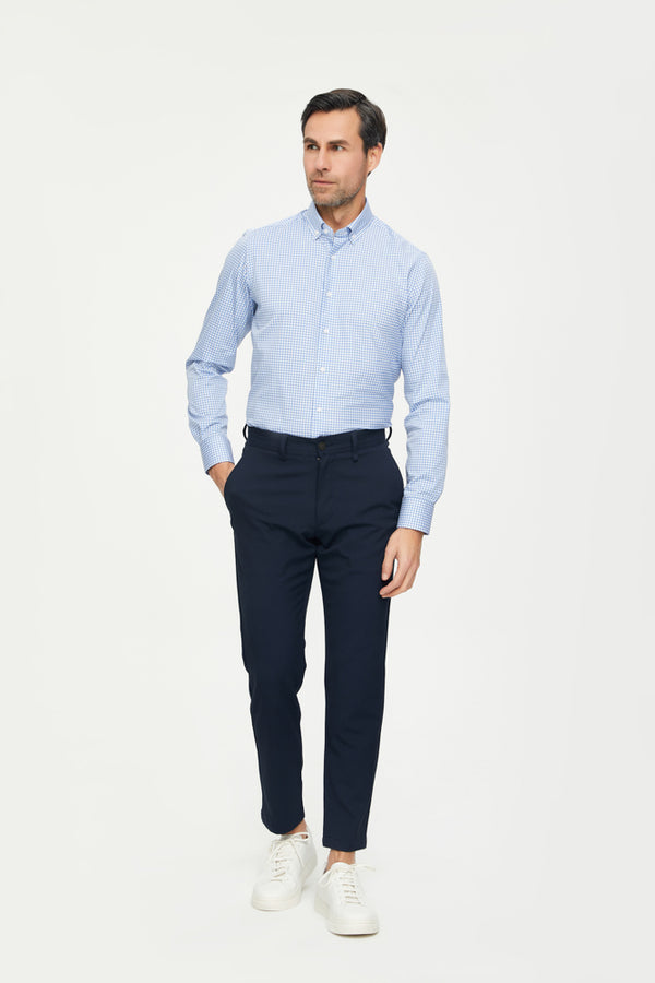 Chemise Homme Leonardo Coton Bleu clair Bleu