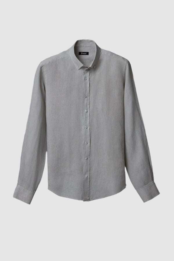 Leonardo Essentials Linen Man Shirt Grey