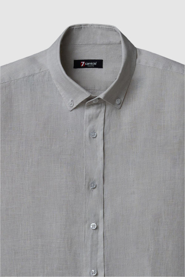 Leonardo Essentials Linen Man Shirt Grey