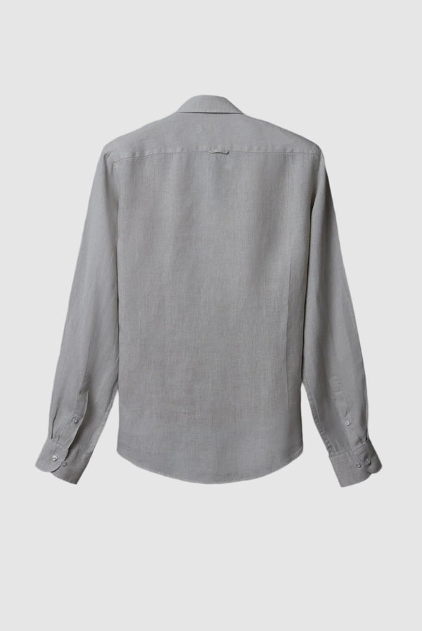 Leonardo Essentials Linen Man Shirt Grey