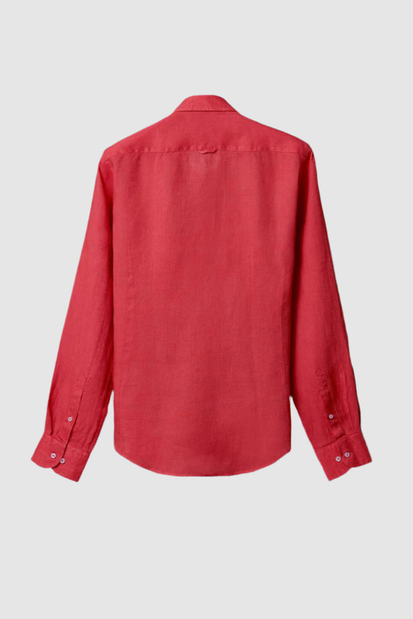 Camicia Uomo Leonardo Essential Lino Rosso