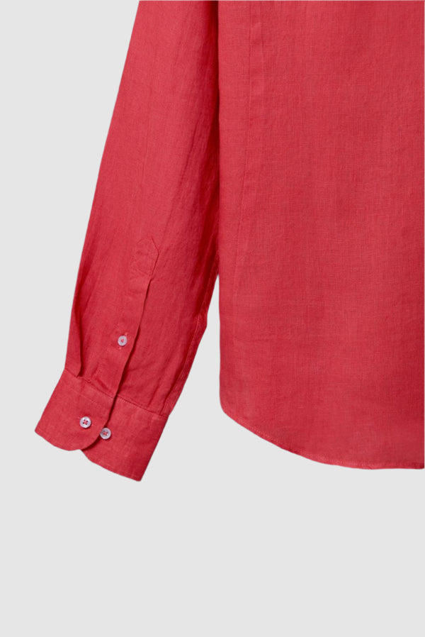 Camicia Uomo Leonardo Essential Lino Rosso