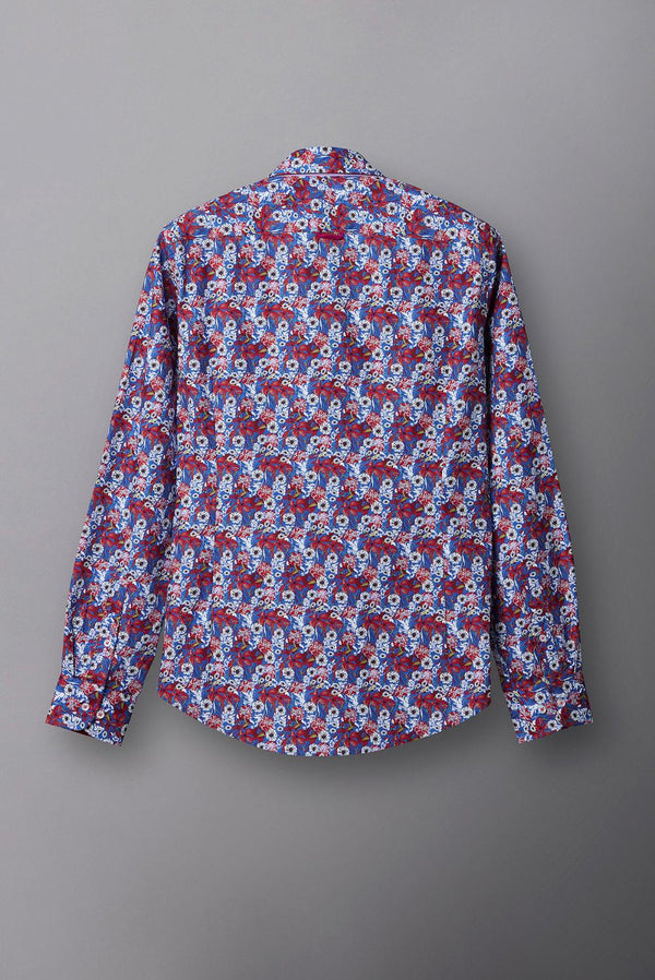 Chemise Homme Donatello Iconic Popelin Bleu marine Blanc