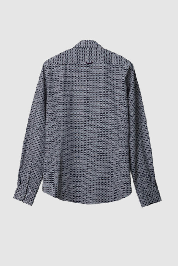 Chemise Homme Donatello Iconic Popelin Gris clair Violet