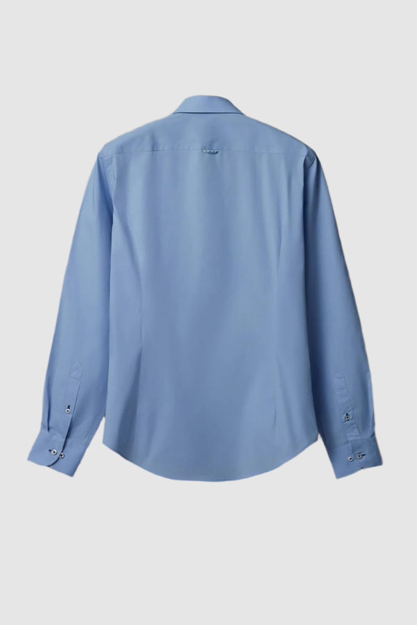 Camisa Hombre Donatello Iconic Popelin Stretch Azul Claro