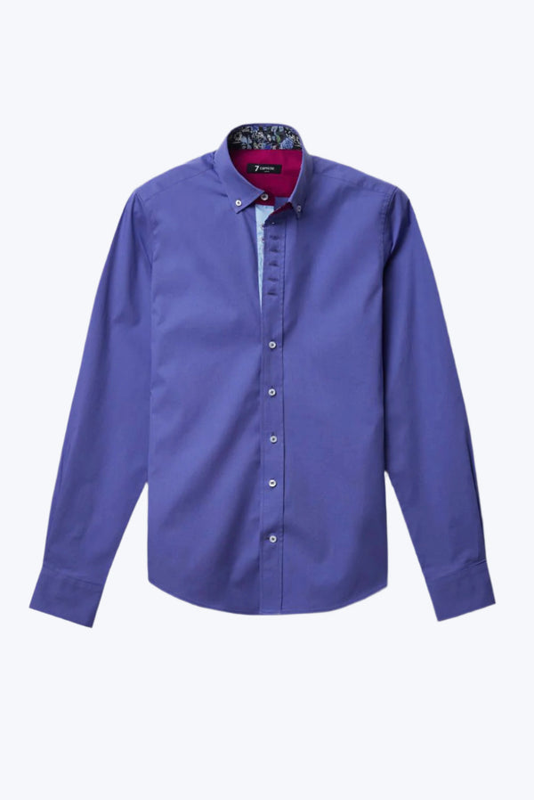 Camicia Uomo Donatello Iconic Popelin Stretch Celeste