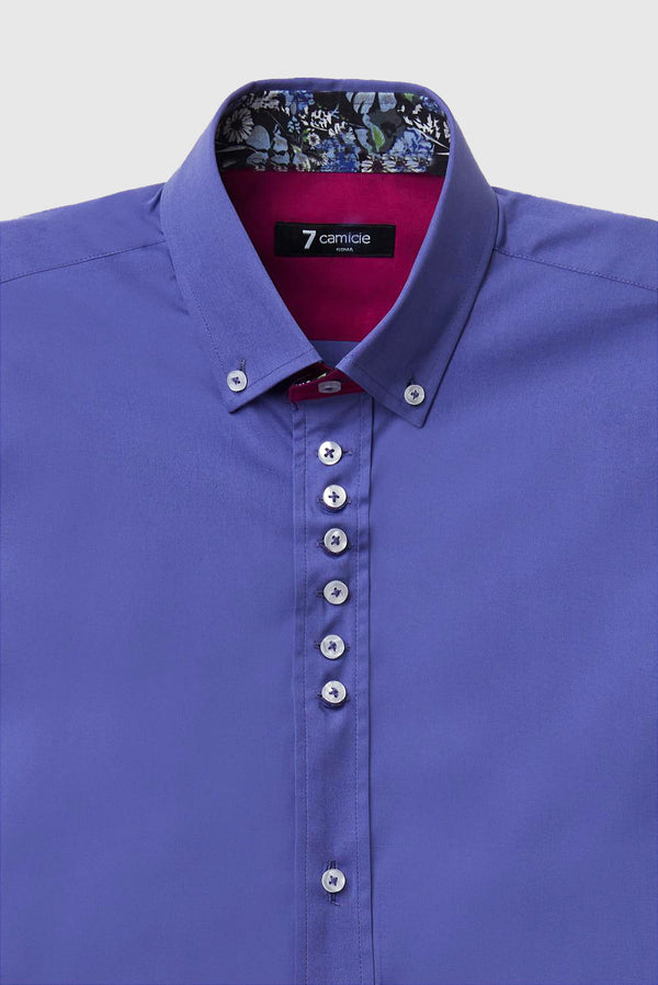 Camicia Uomo Donatello Iconic Popelin Stretch Celeste