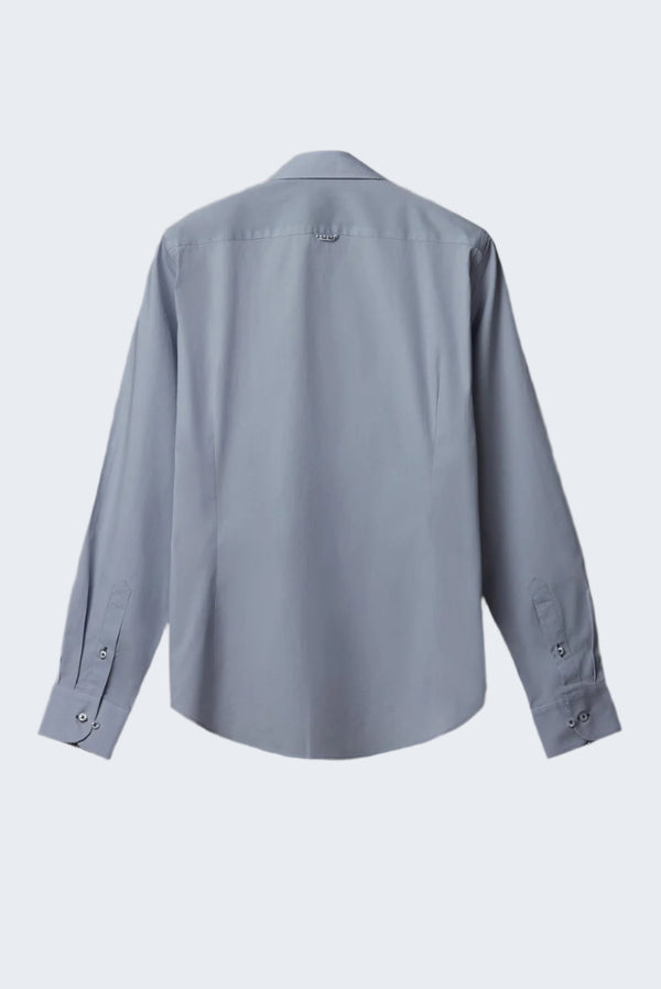 Chemise Homme Donatello Iconic Popelin Stretch Gris