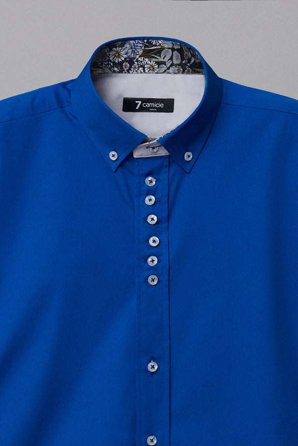 Camisa Hombre Donatello Iconic Popelin Stretch Azul marino