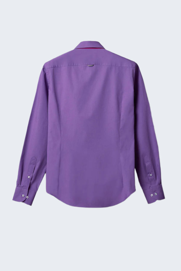 Camisa Hombre Donatello Iconic Popelin Stretch Morado