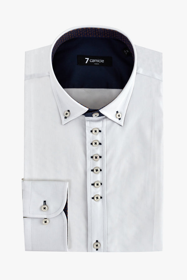 Camisa Hombre Donatello Iconic Popelin Stretch Blanco